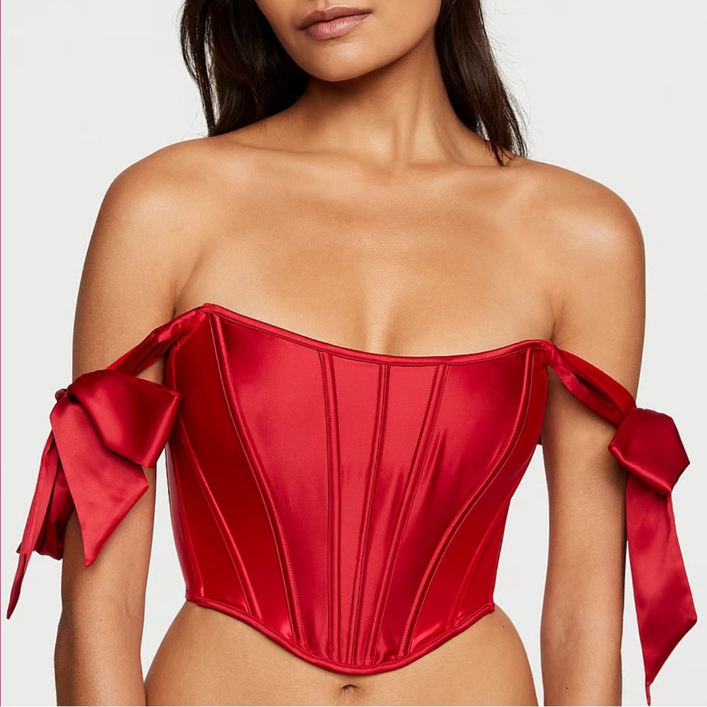 Victoria’s Secret - Dream Angels Satin Bow-Tied Corset Top